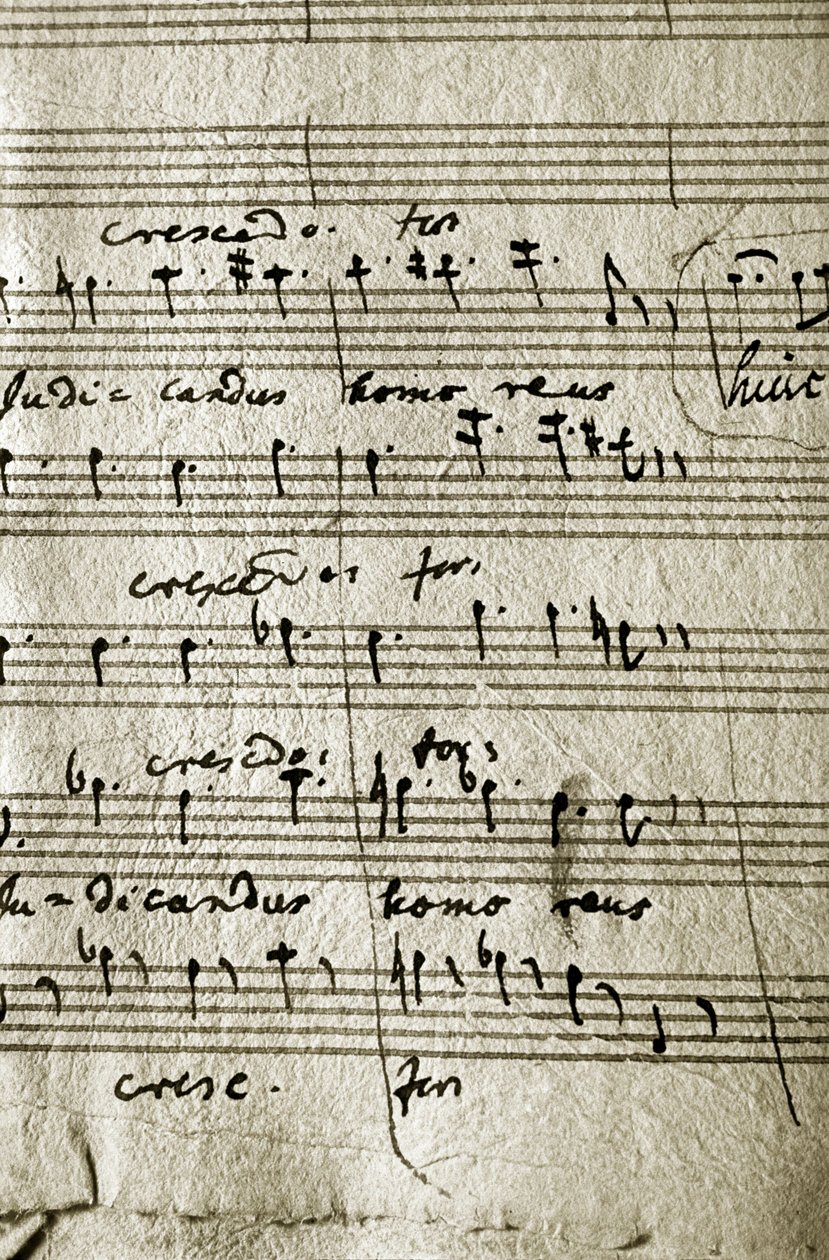 Wolfgang Amadeus Mozartin Requiemin työstöpartituuri (nuotit) tekijältä Wolfgang Amadeus Mozart