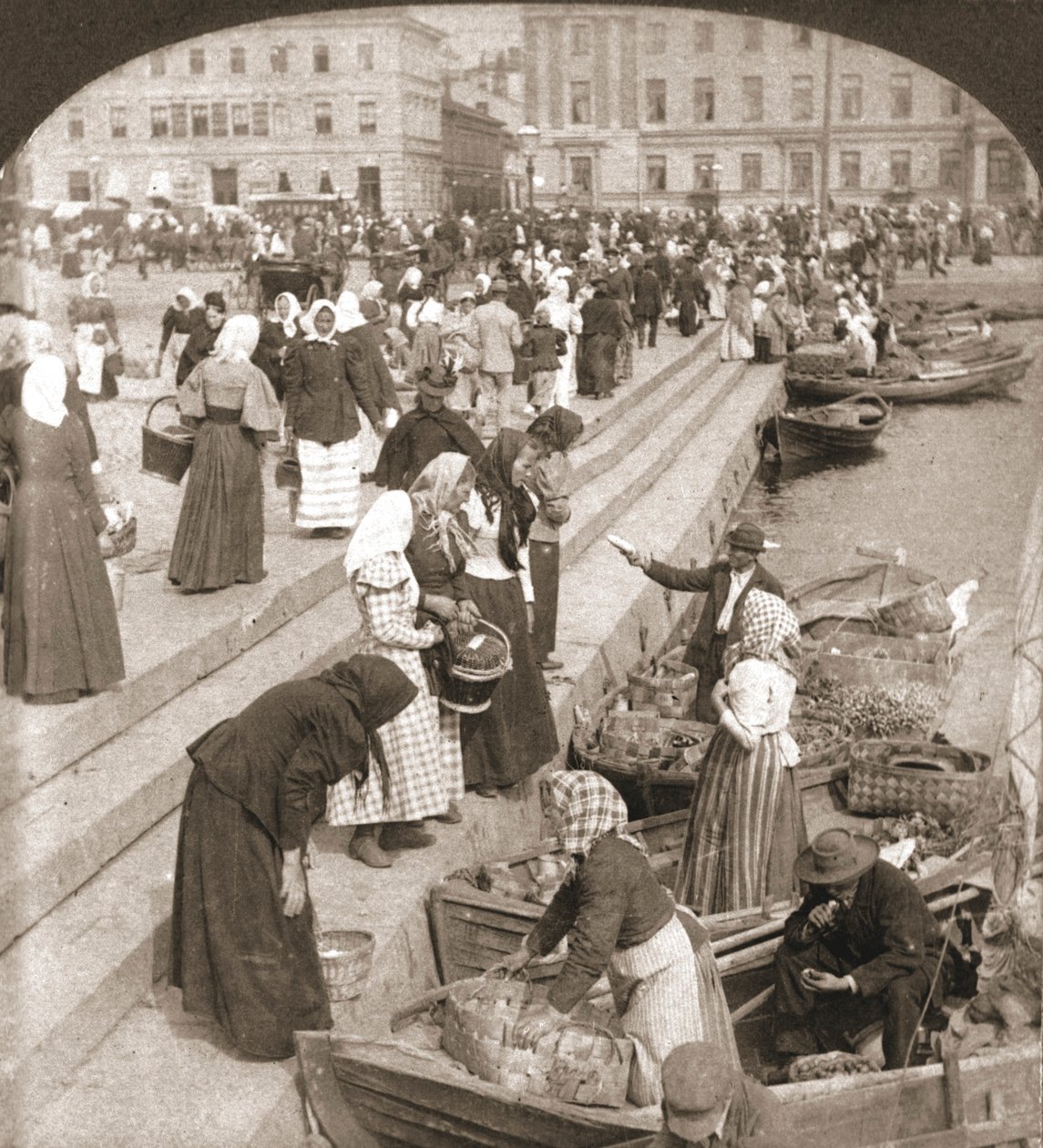 Market Boats, Helsinki, 1898. tekijältä Works and Sun Sculpture Studios