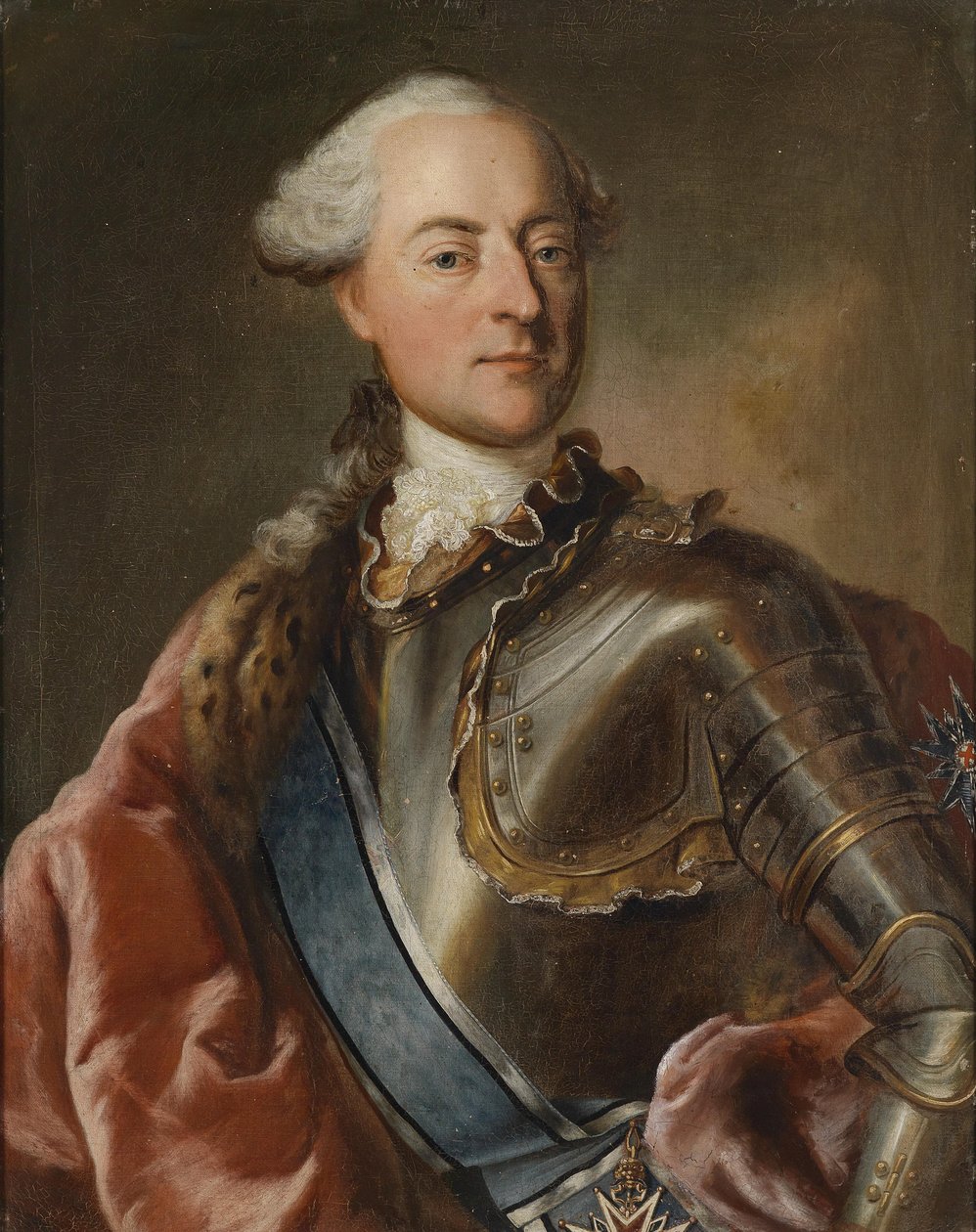 Bildnis eines Grafen von Hegnenberg-Dux mit dem kurfürstlich bayerischen Hausritterorden von St.Georg ja dem Hubertusorden tekijältä Workshop of Georg Desmarées
