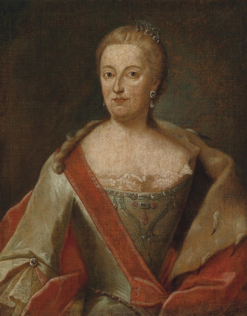 Maria Anna von Sachsen (1728-1797) tekijältä Workshop of Georg Desmarées