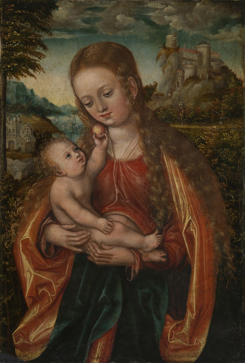 Madonna ja lapsi tekijältä Workshop of Lucas Cranach the Elder  