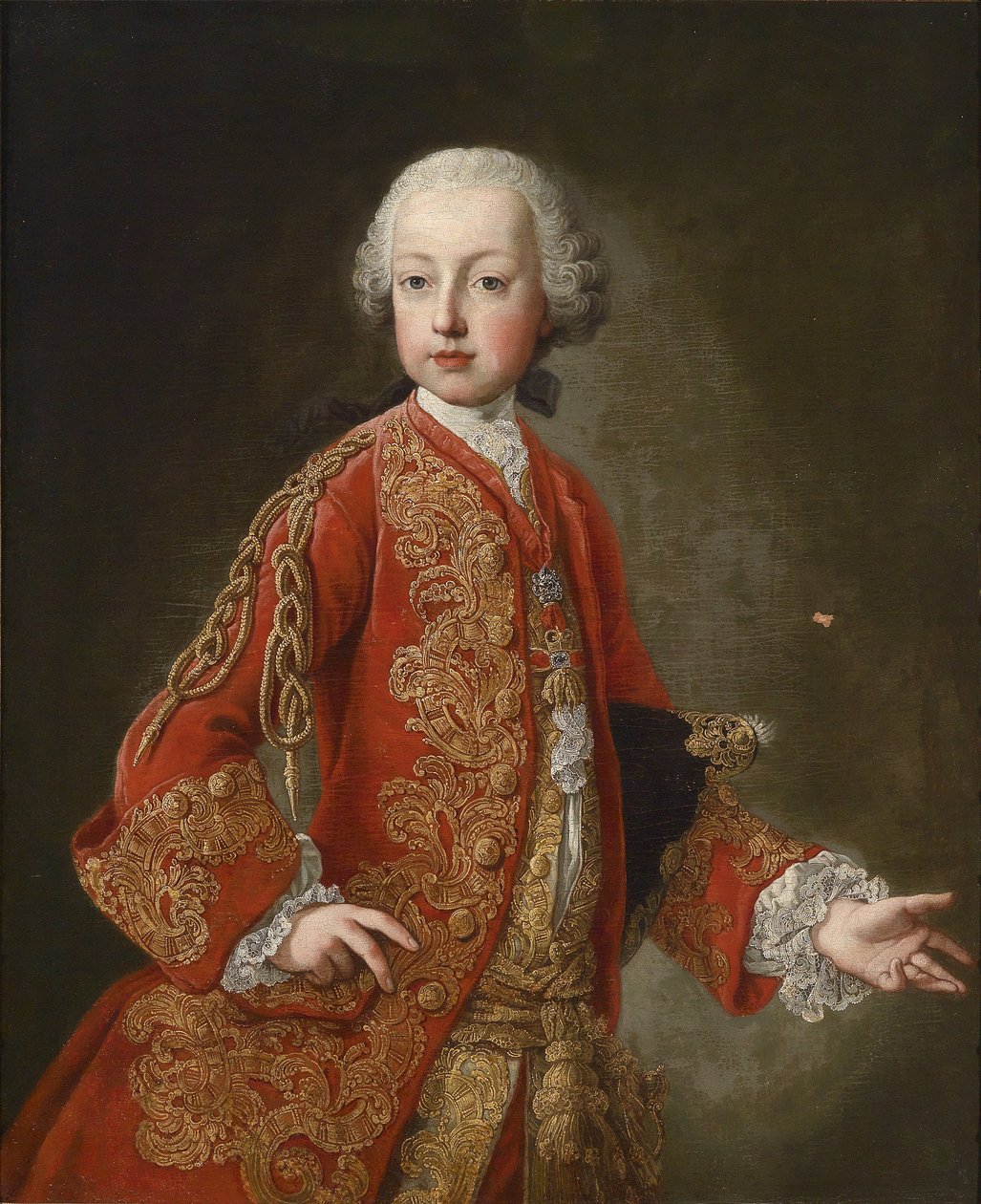 Bildnis Kaiser Joseph II. (1741-1790) hahmona jugendlicher Erzherzog tekijältä Workshop of Martin van Meytens