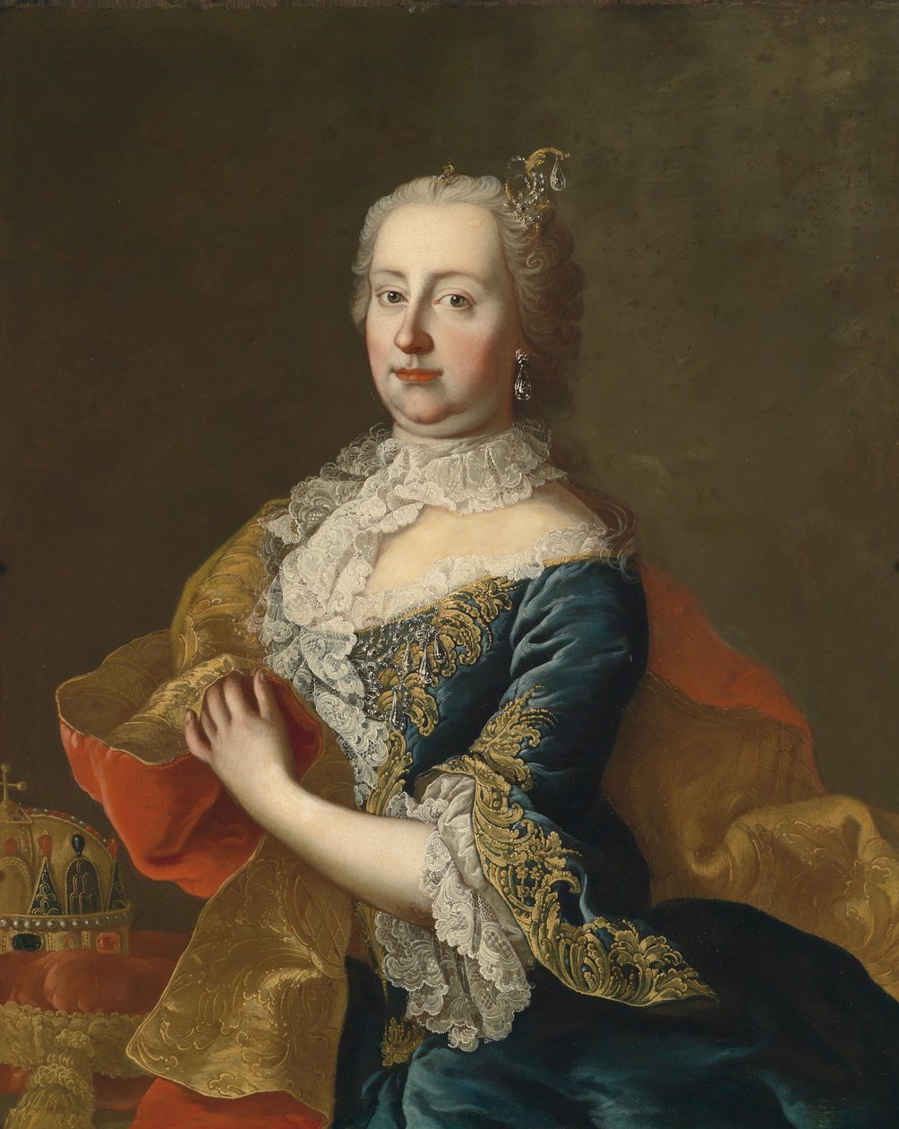 Maria Theresian muotokuva (1717-1780) tekijältä Workshop of Martin van Meytens