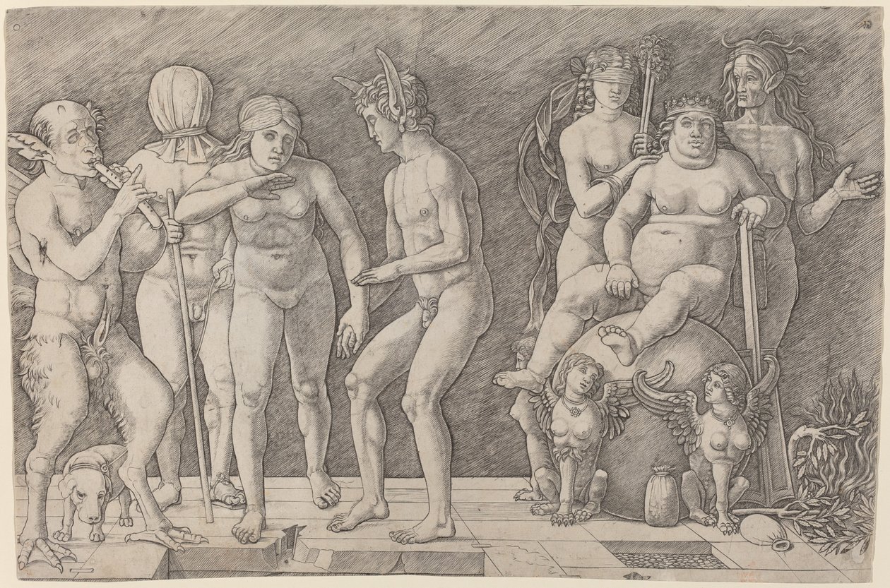 Poltettu hyve: hyveen vertaus tekijältä Workshop of Andrea Mantegna
