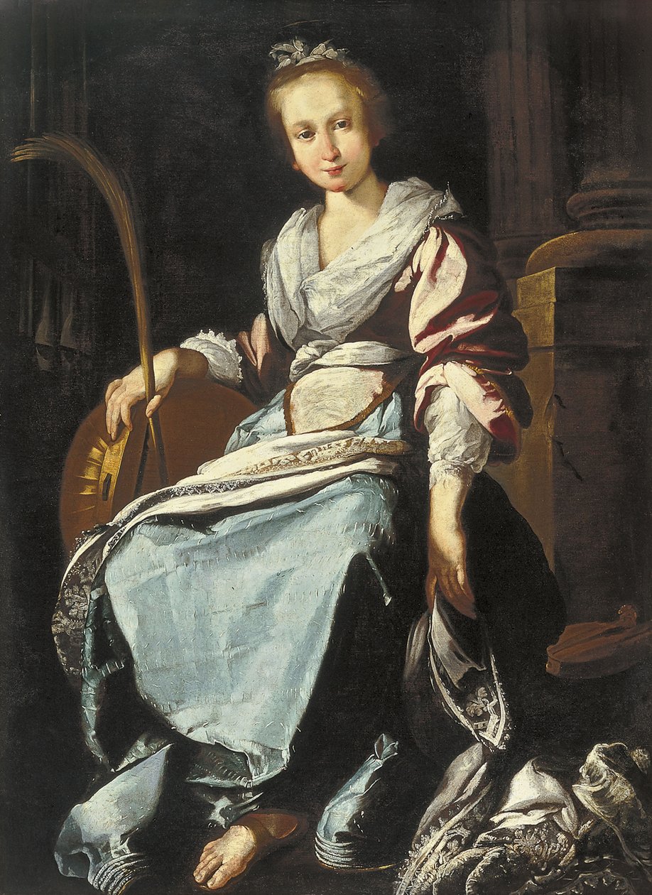 Espanja: Santa Cecilia Saint Cecilia tekijältä workshop of Bernardo Strozzi