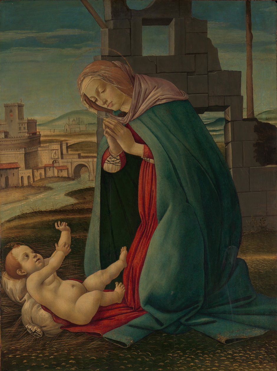 Syntymä, 1400-luvun loppu. tekijältä Workshop of Botticelli