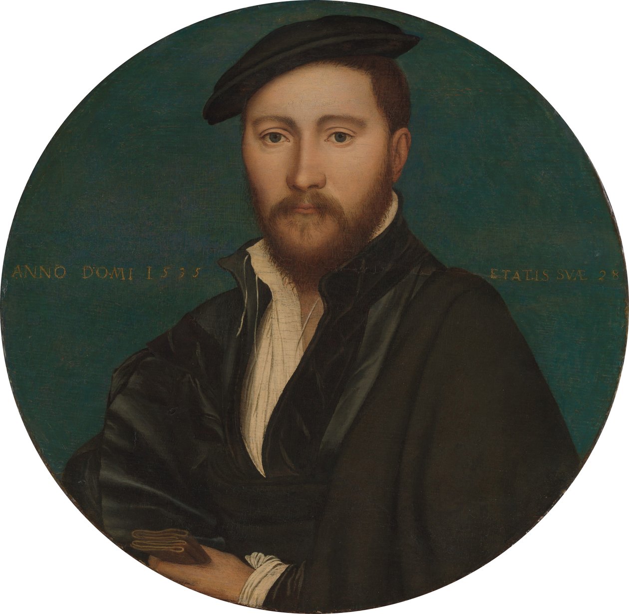 Miehen muotokuva tekijältä Workshop of Hans Holbein