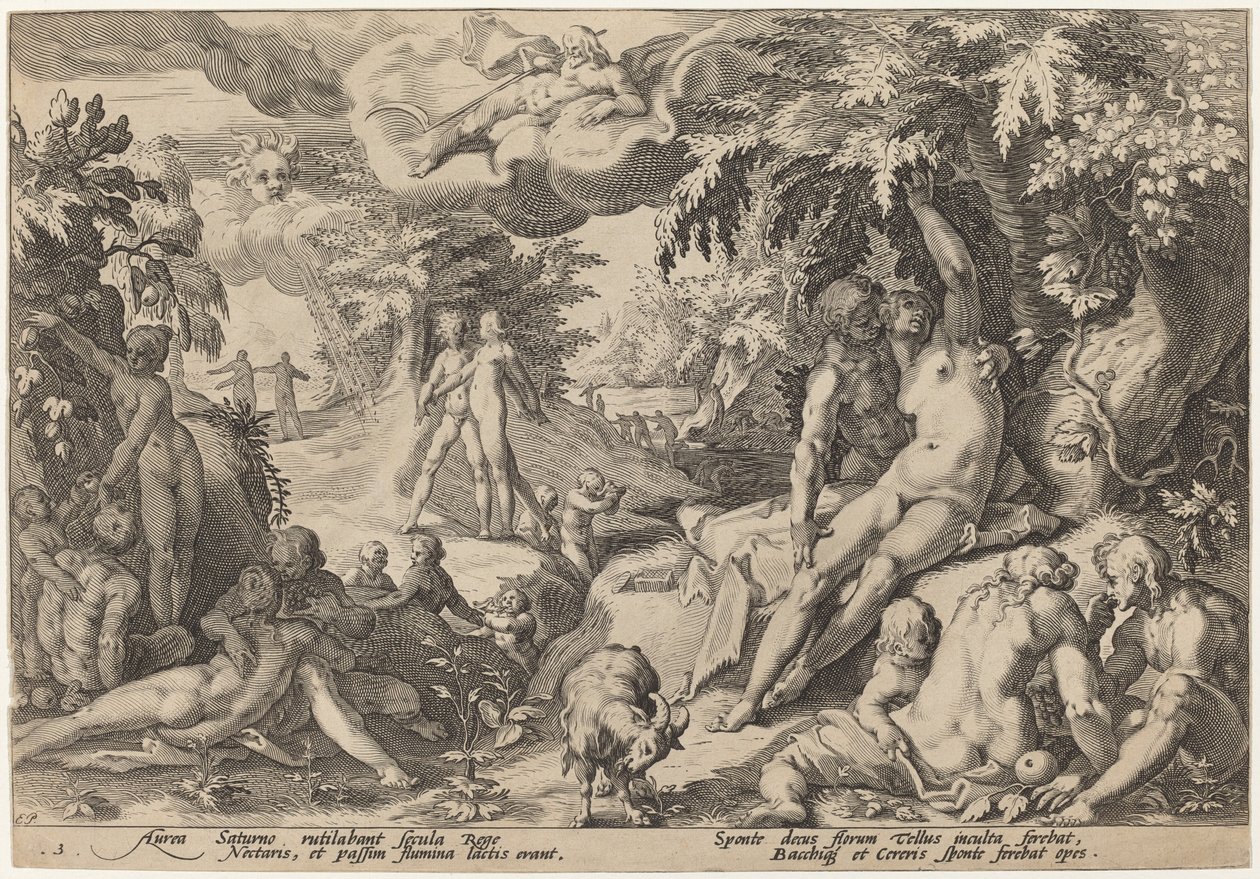 Kultainen ikä tekijältä Workshop of Hendrick Goltzius, after Hendrick Goltzius