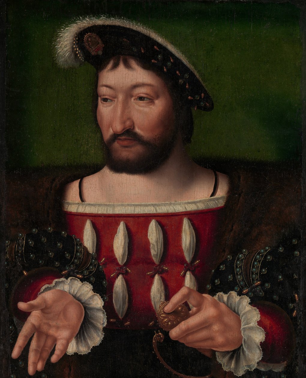 Francis I 1494-1547, Ranskan kuningas. tekijältä Workshop of Joos van Cleve