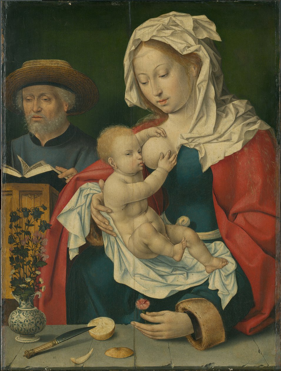 Pyhä perhe, 152030. tekijältä Workshop of Joos van Cleve