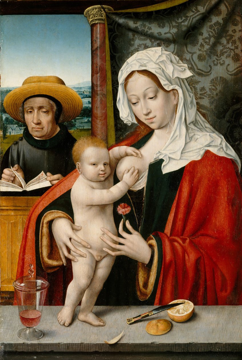 Pyhä perhe, mahdollisesti 1527-33. tekijältä Workshop of Joos van Cleve
