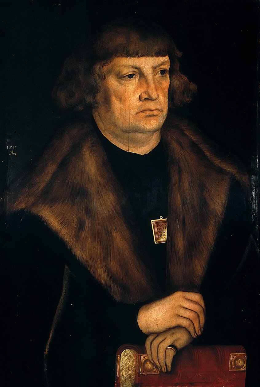 Saksa: Bildnis eines Bürgermeisters von Weißenfels Weißenfelsin pormestarin muotokuva tekijältä workshop of Lucas Cranach the Elder