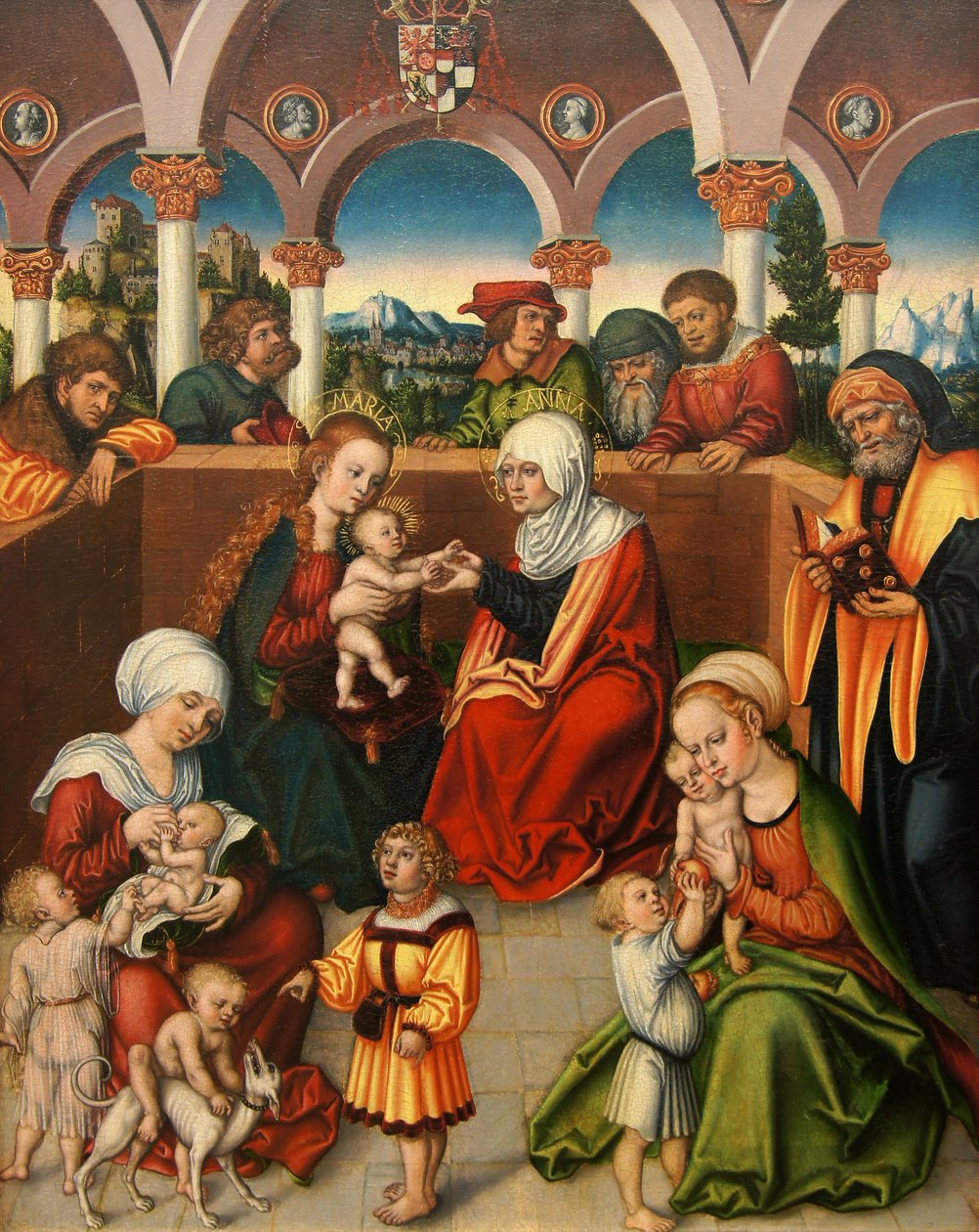 Saksa: Heilige Sippe Pyhä sukulaisuus tekijältä workshop of Lucas Cranach the Elder