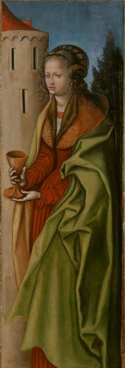 Saksa: Hl. Barbara St Barbara tekijältä workshop of Lucas Cranach the Elder