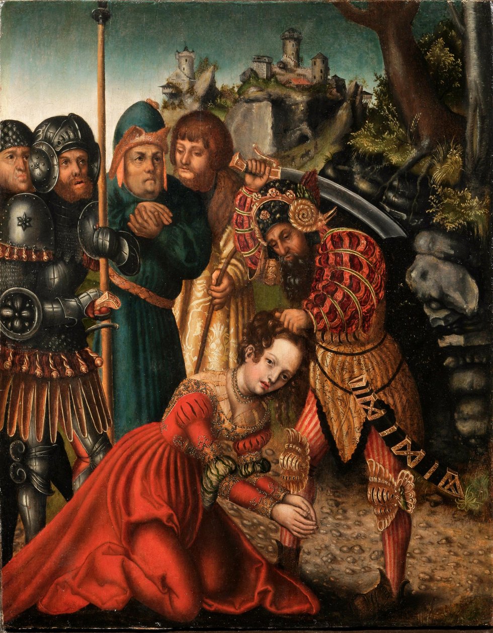 Pyhän Barbaran marttyyrius tekijältä workshop of Lucas Cranach the Elder