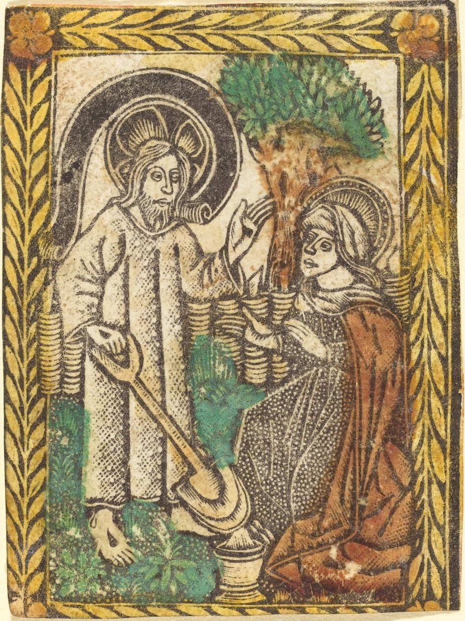 Kristus ilmestyy Magdalenalle Gardnerina tekijältä Workshop of Master of the Borders with
