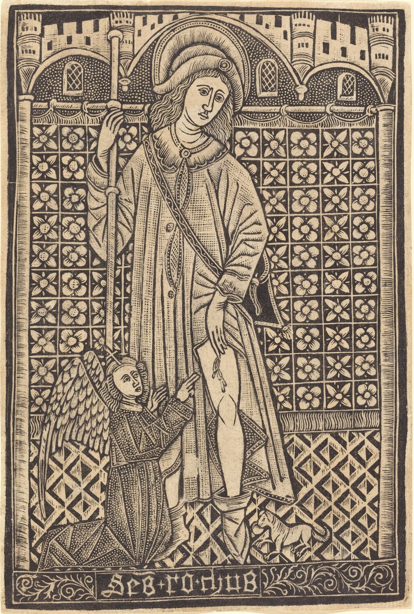Saint-Roche tekijältä Workshop of Master of the Cologne Arms