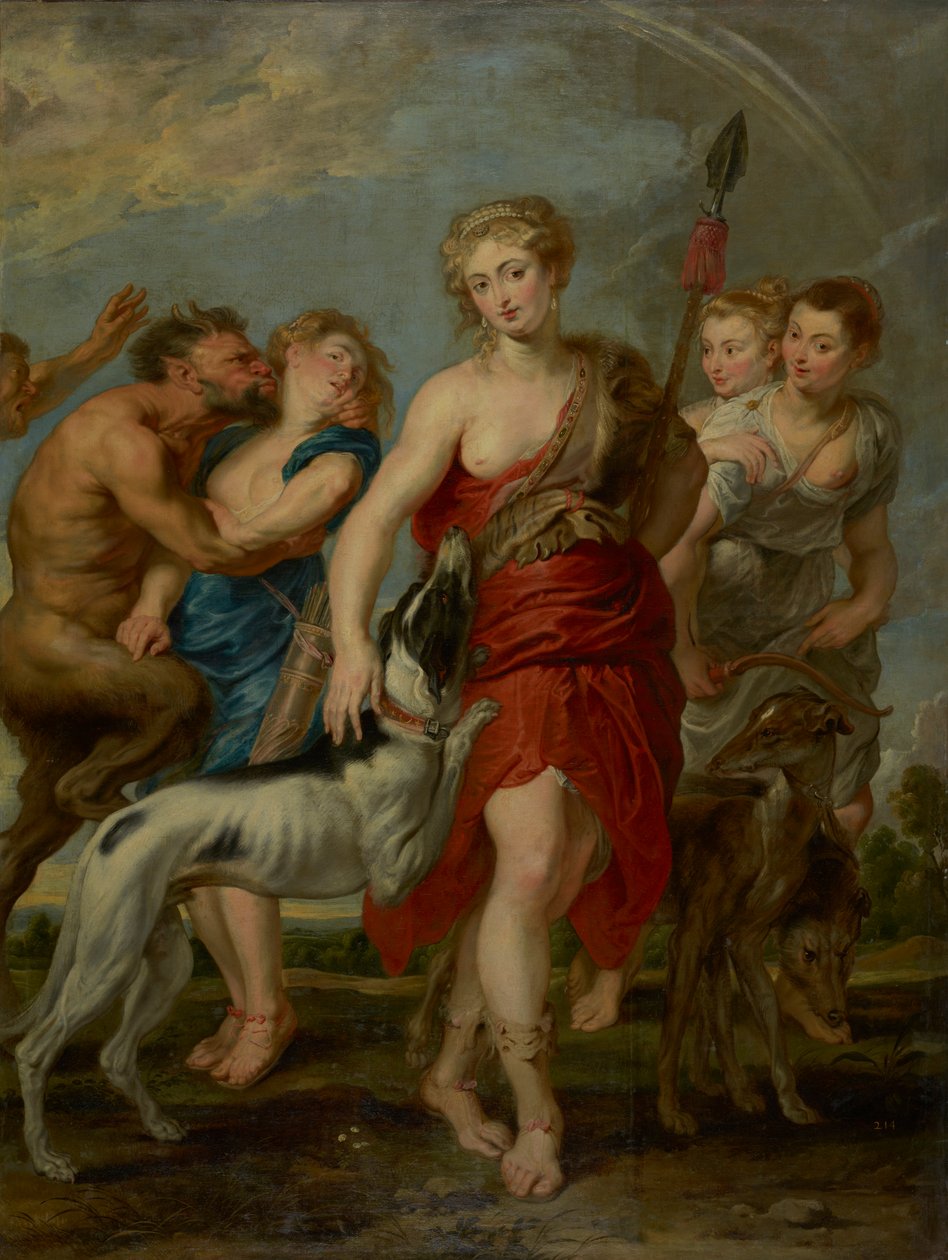 Diana ja hänen nymfinsä metsästyksessä tekijältä Workshop of Peter Paul Rubens