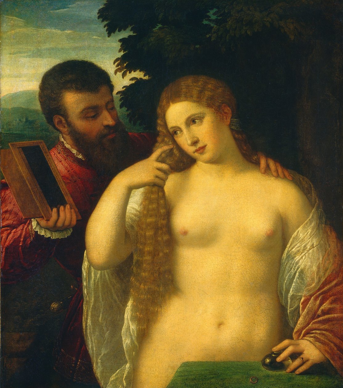 Rakkauden allegoria tekijältä Workshop of Titian