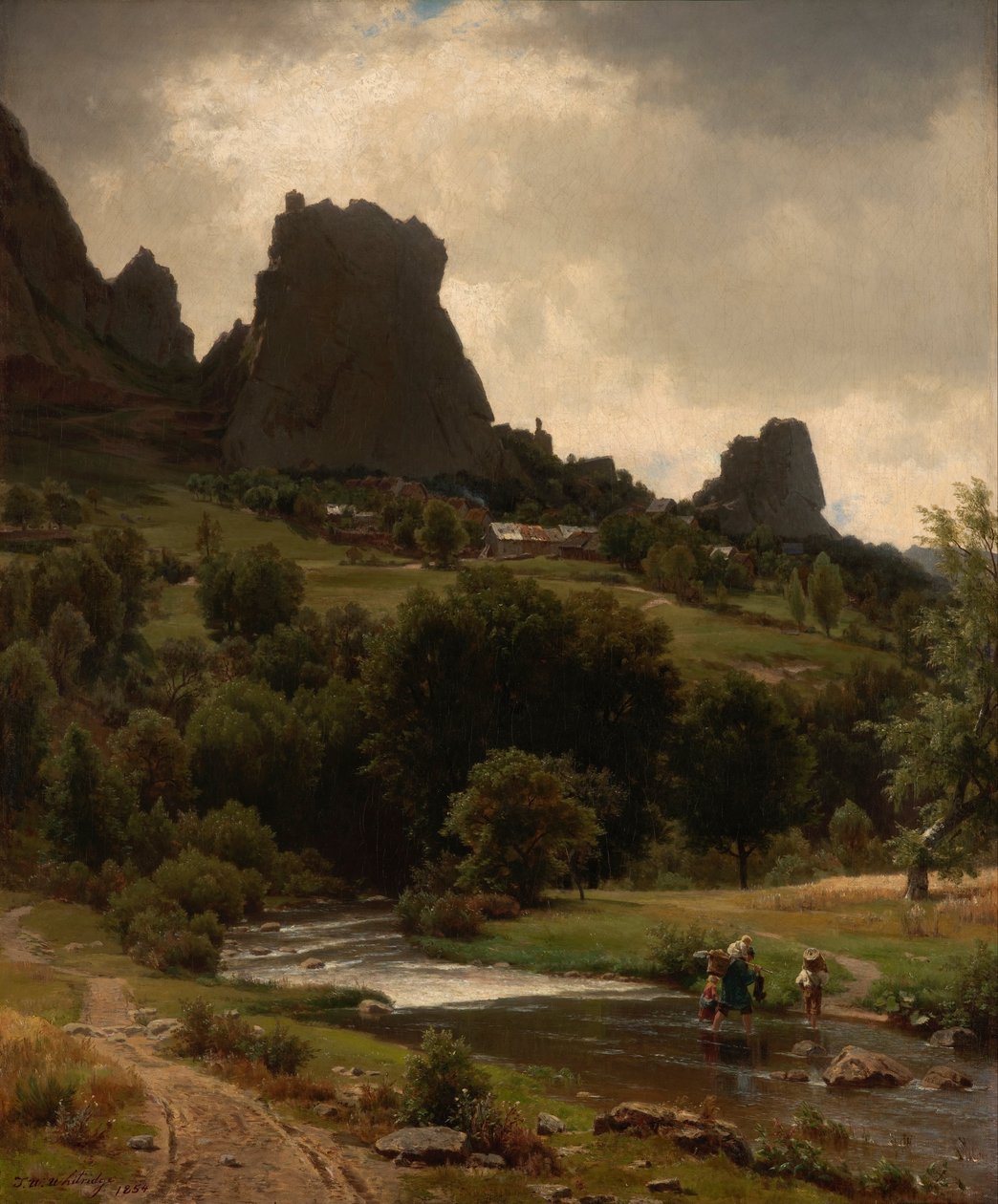 Kesäpastoraali (näkymä Kallenfelsistä) tekijältä Worthington Whittredge
