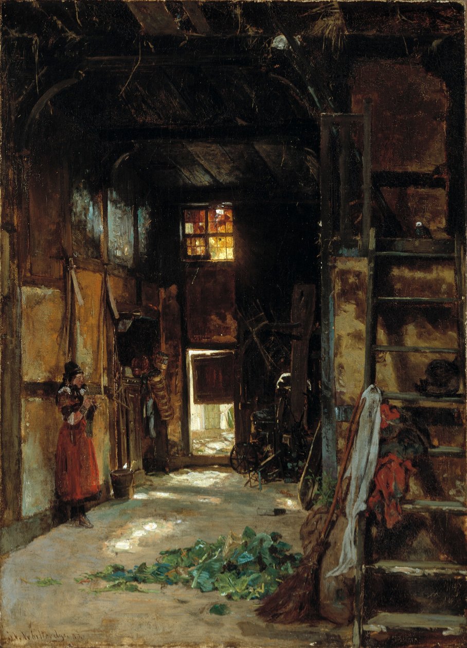 Westfalenin mökin sisätilat tekijältä Worthington Whittredge