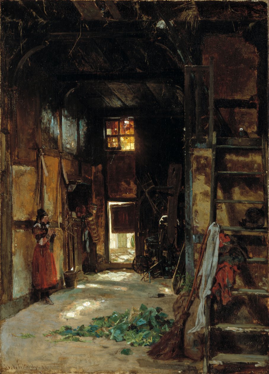 Westfalenin mökin sisustus, 1852. tekijältä Worthington Whittredge