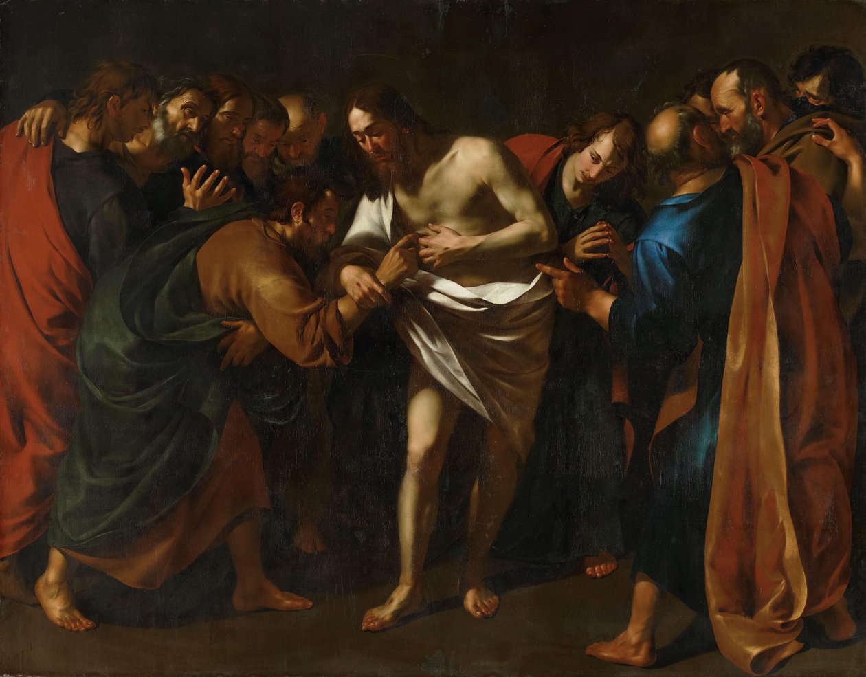 Pyhän Tuomaan uskomattomuus tekijältä Wouter Pietersz II Crabeth
