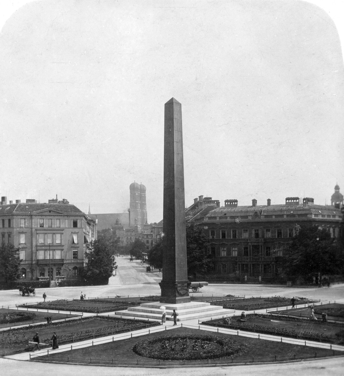 Karolinenplatz, München, Saksa, 1900-luku. tekijältä Wurthle and Sons