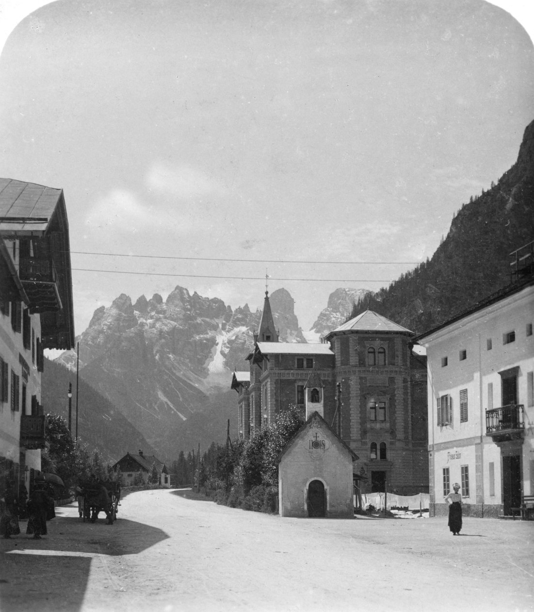 Landro ja Monte Cristallo, Tiroli, Italia, 1900-luku. tekijältä Wurthle and Sons