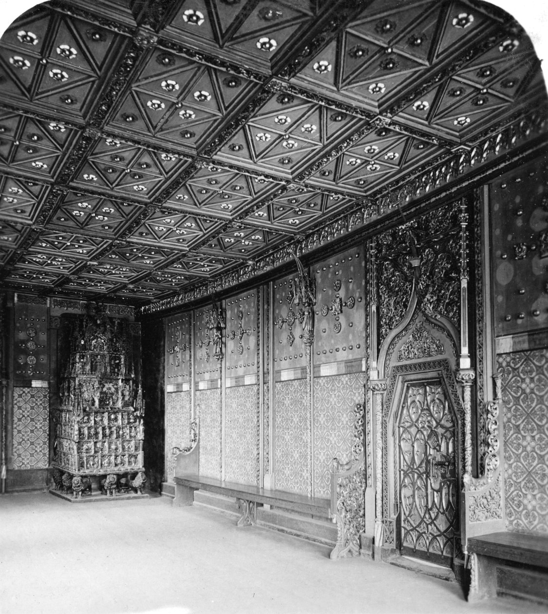 Princes Chamber, Salzburgin linnoitus, Itävalta, c1900 tekijältä Wurthle and Sons