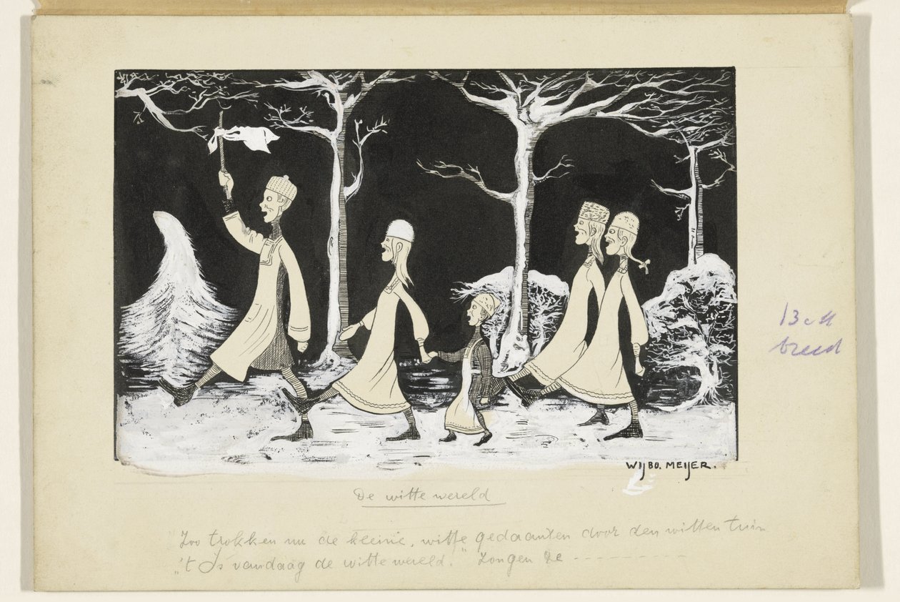 Henk, Anne, Hans, Noor ja Elly marssivat lumen läpi tekijältä Wybo Meijer (signed by artist)