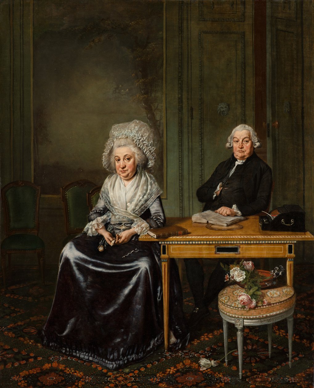 Muotokuva Jacob Feitamasta ja hänen vaimostaan Elisabeth de Haanista. tekijältä Wybrand Hendricks