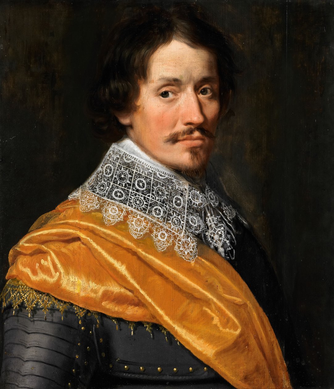 Upseerin muotokuva, n.1625-1635 (öljy paneelille) tekijältä Wybrand Simonsz. de Geest
