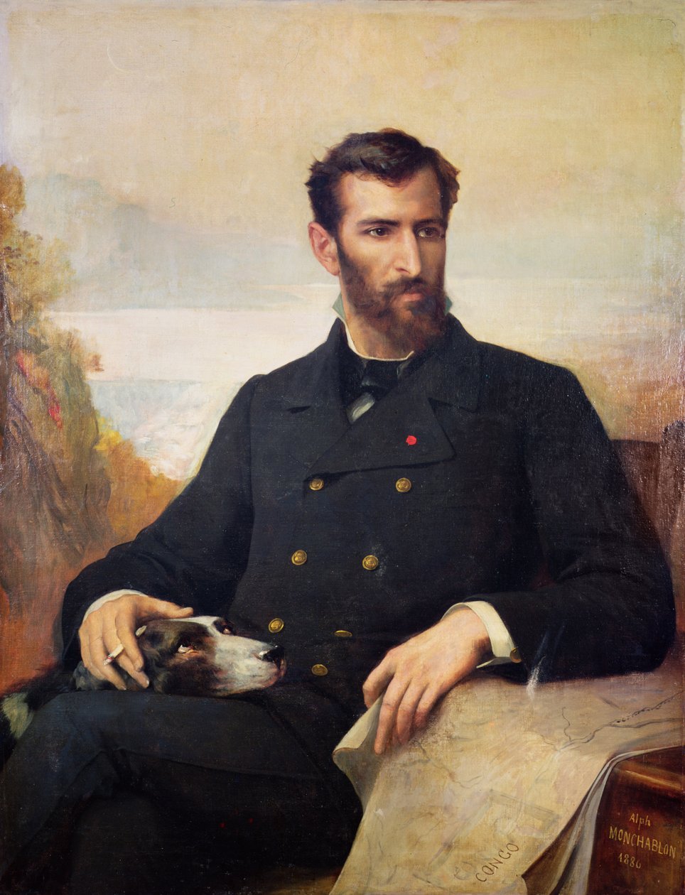 Pierre Savorgnan de Brazza (1852-1905) 1886 tekijältä Xavier Alphonse Monchablon