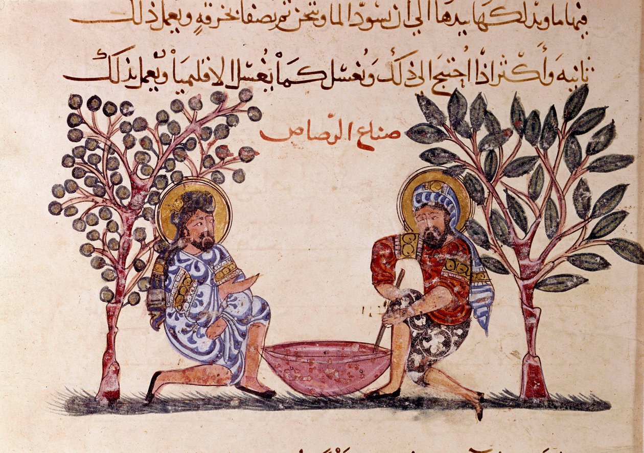 Arabirunoilijan Abu Mohammed al-Kasim ibn Ali Haririn (tai Al-Hariri tai Al Hariri) (tai Al-Hariri tai Al Hariri) (1054-1122) 1000-luvun pikareskisen runon "" Maqamat" (Seanssit) lyijysivun tekeminen. Al- Wasiti (al-Wasiti) tekijältä Yahya ibn Mahmud Al Wasiti