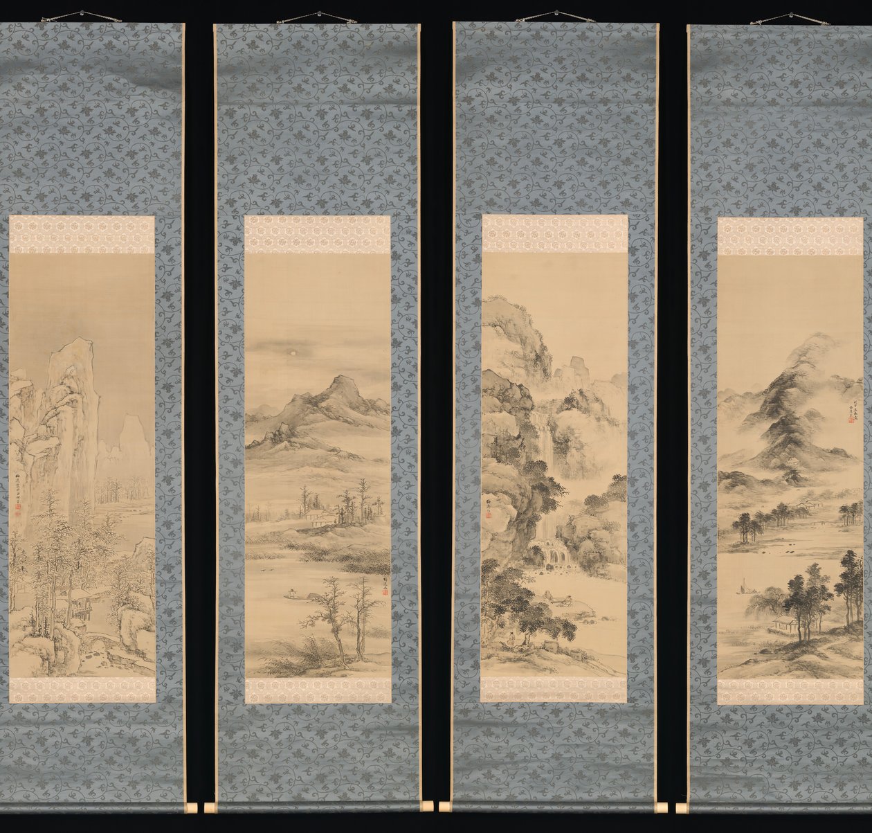 Neljän vuodenajan maisemat, 1848. tekijältä Yamamoto Baiitsu