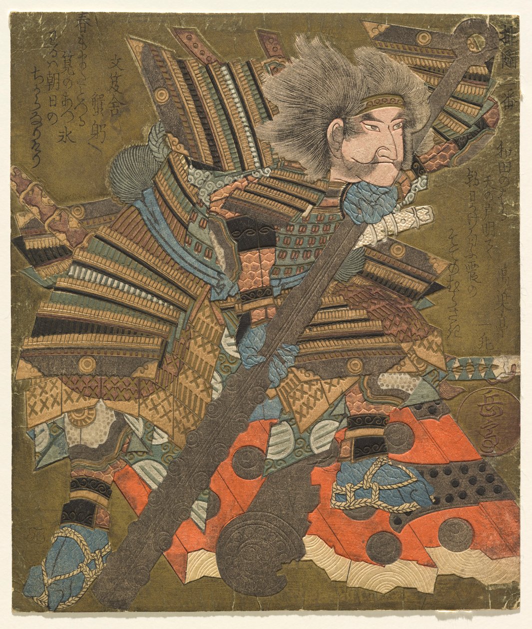 Asahina Storming the Gate (Asahina mon Yaburi), sarjasta Three Stormings (Hitatsu Samba) tekijältä Yashima Gakutei