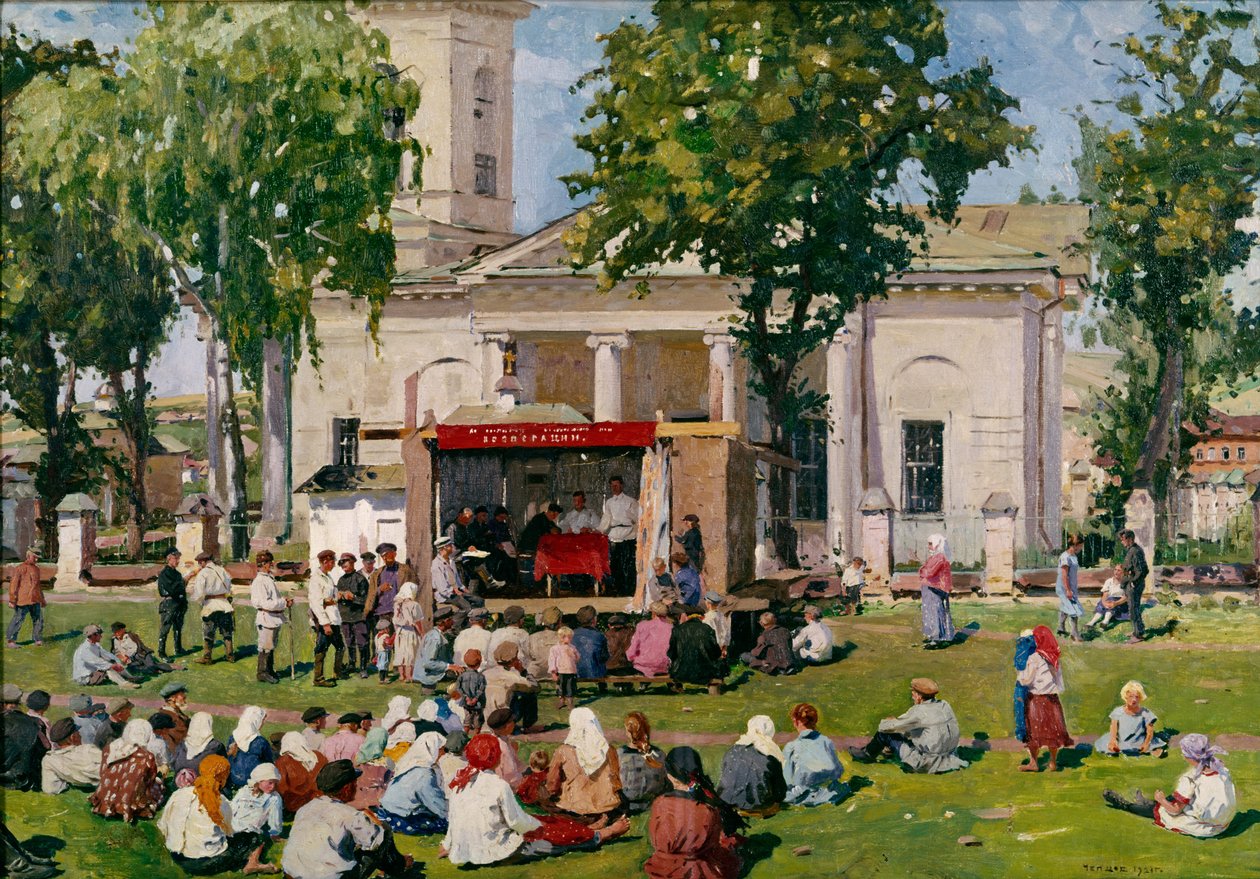 Yhteistyöpäivä kylässä, 1926 tekijältä Yefim Mikhailovich Tcheptsov