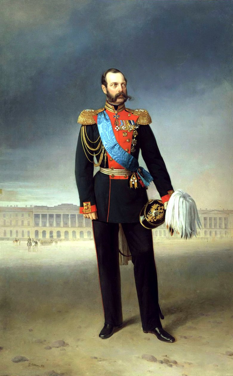 Keisari Aleksanteri II:n muotokuva, 1818-1881, 1875. tekijältä Yegor Bottman