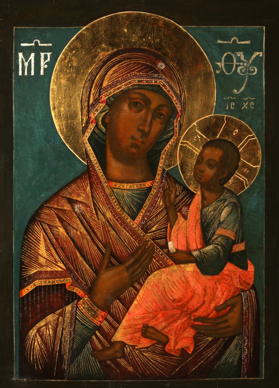 Neitsyt Hodegetria, 1700-luvun alku. tekijältä Yegor Ivanovich Grek