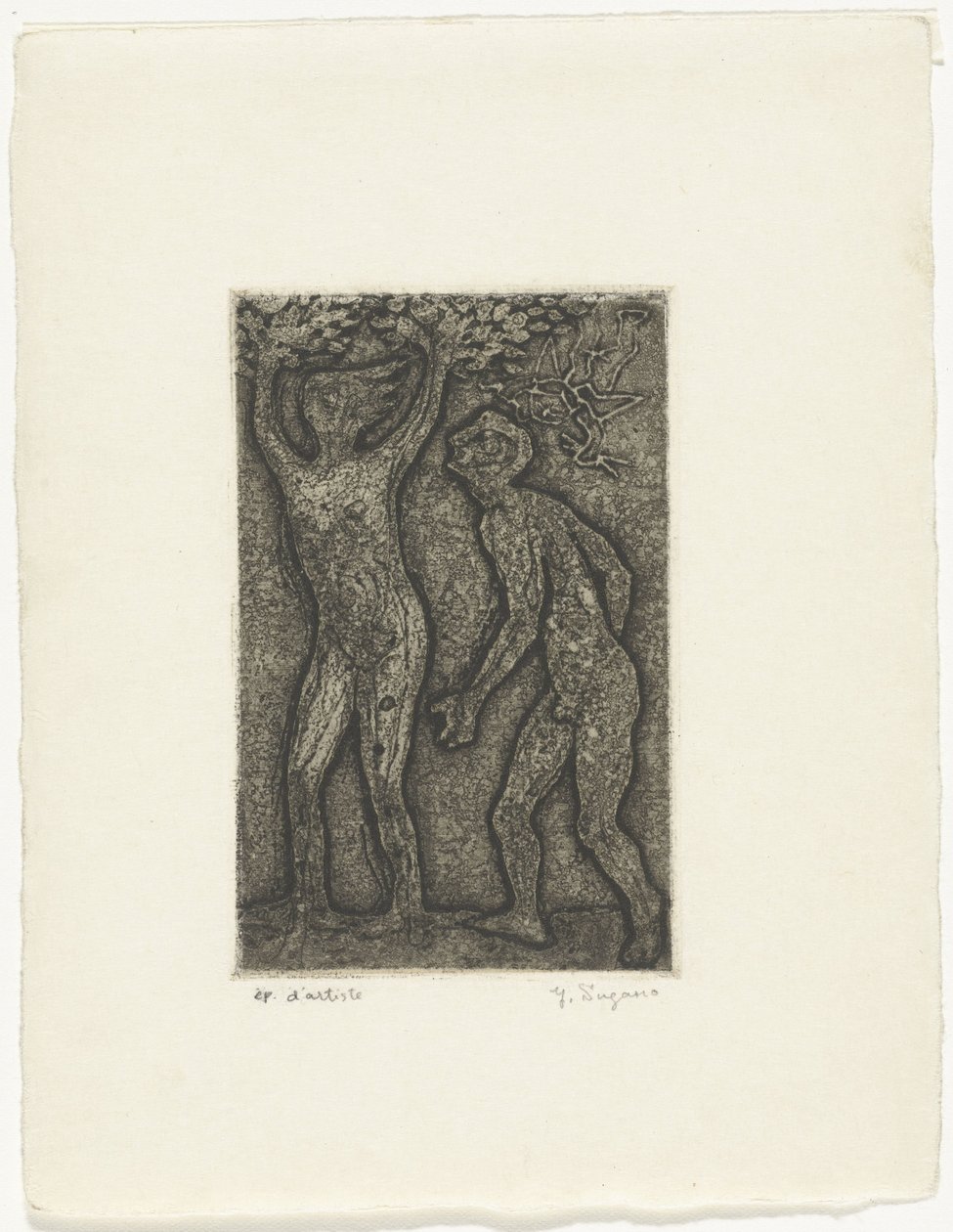 Mies ja nainen harmaassa tekijältä Yo Sugano (signed by artist)