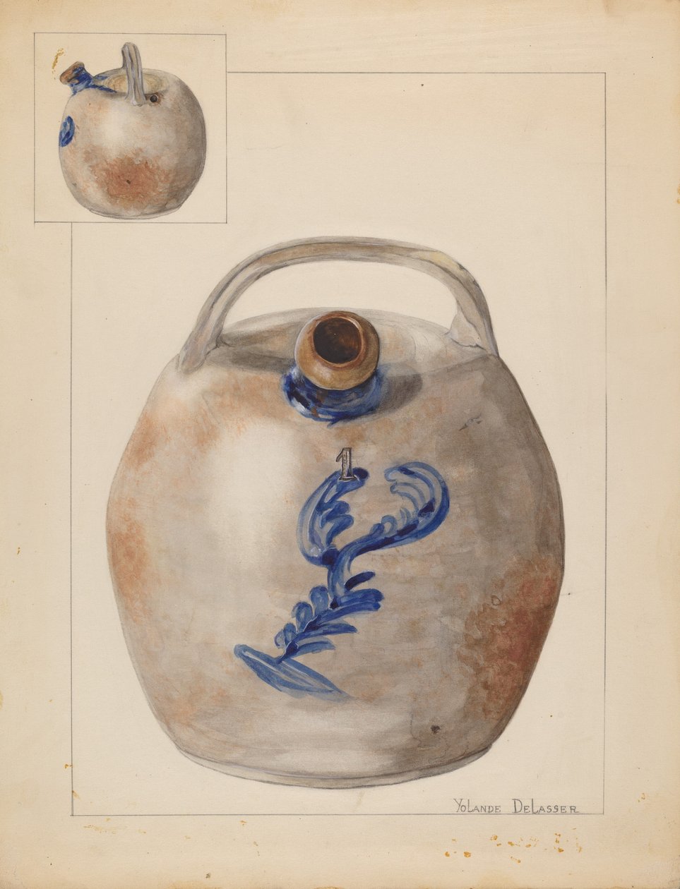 Harvesterikannu, c. 1937. tekijältä Yolande Delasser