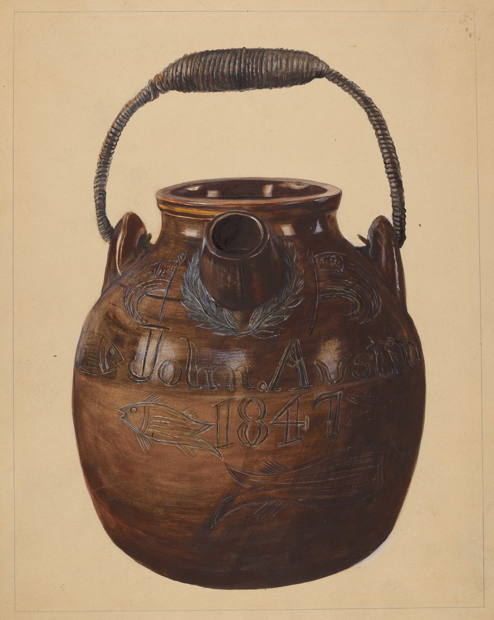 Kannu taikinaa varten, c. 1936. tekijältä Yolande Delasser
