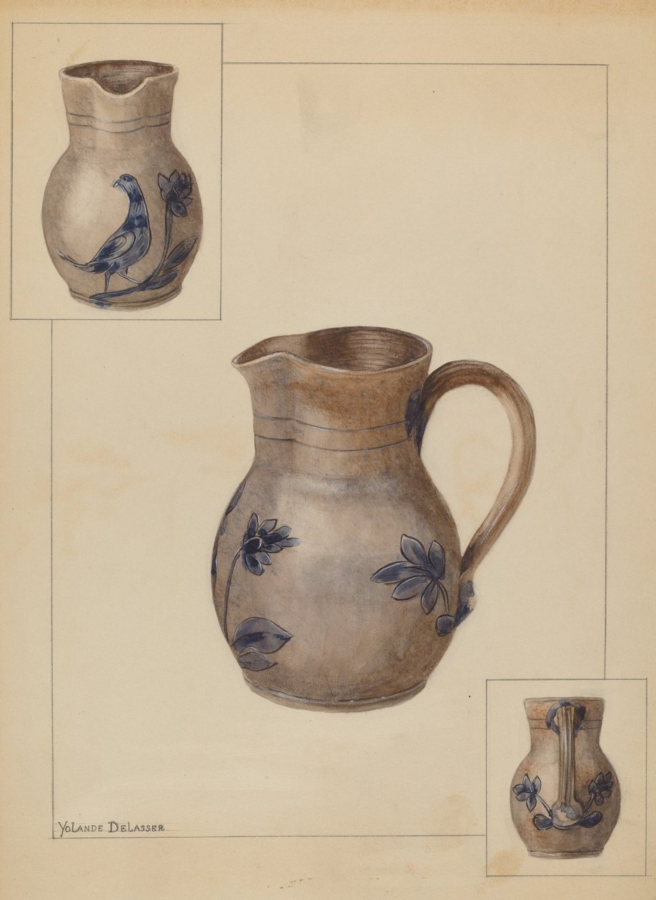 Vesikannu, c. 1936. tekijältä Yolande Delasser
