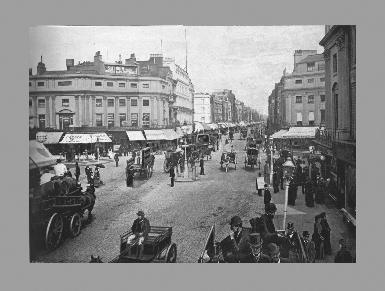 Regent Circus ja Oxford Street, katsovat itään, c1900 tekijältä York and Son