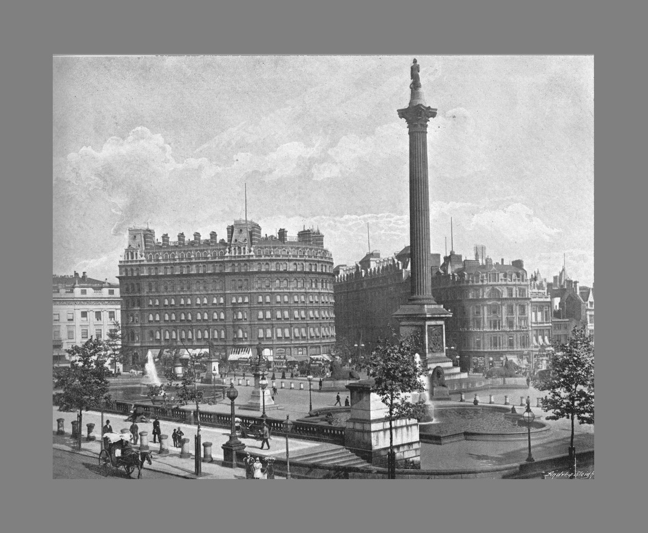 Trafalgar Square, Lontoo, c1900 tekijältä York and Son