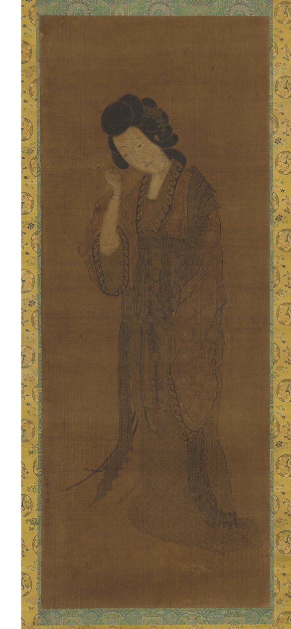Naisen seisova hahmo, myöhäinen Ming tai varhainen Qing-dynastia, 1600-luku tekijältä Yuan Qian