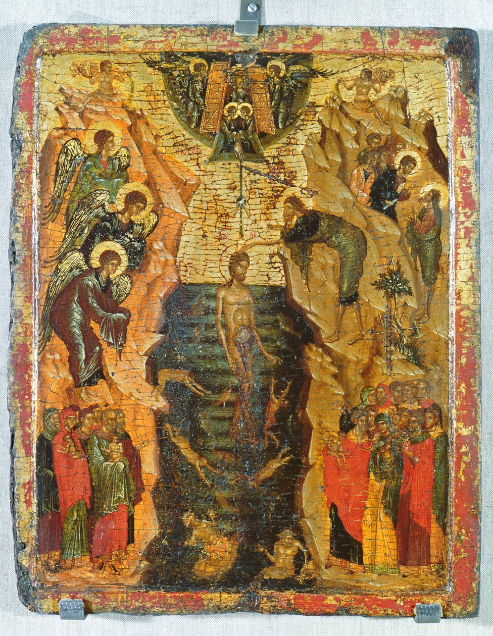 Kristuksen kaste, Sandzak (tempera paneelissa) tekijältä Yugoslavian School