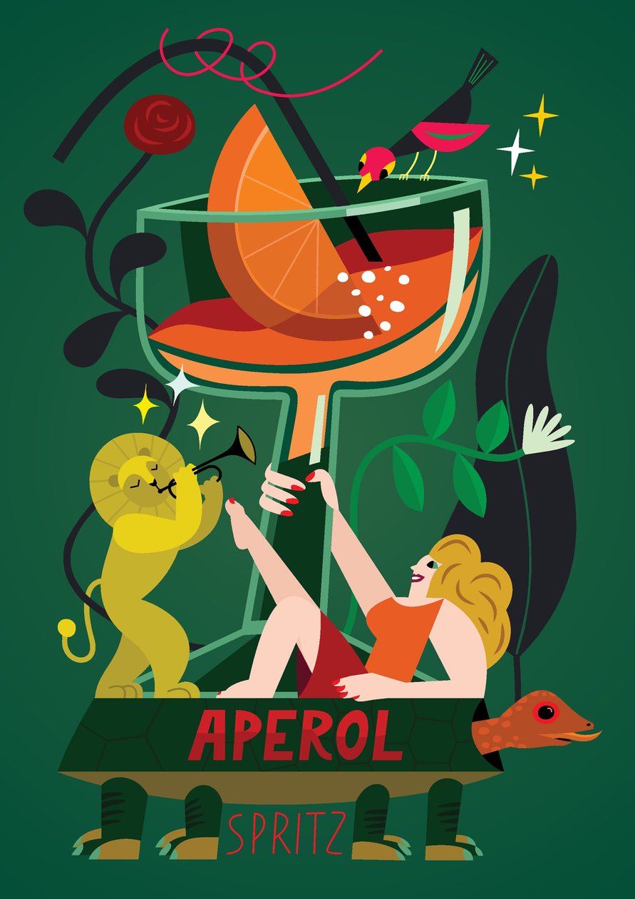 Aperol Spritz, 2017 (vektorikuvaus) tekijältä Yulia Drobova
