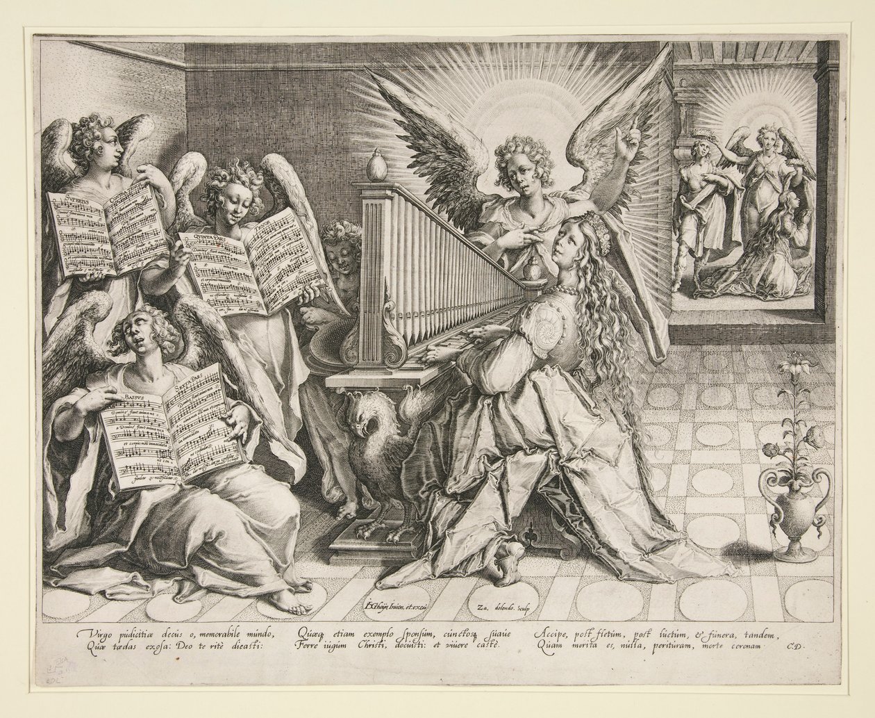 St. Cecilia soittaa urkuja tekijältä Zacharias Dolendo